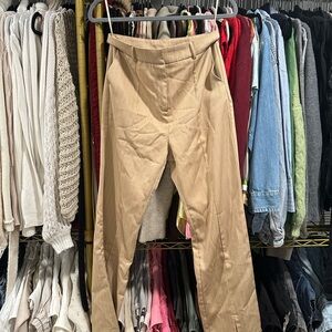 Tan Pinstripe Trousers
